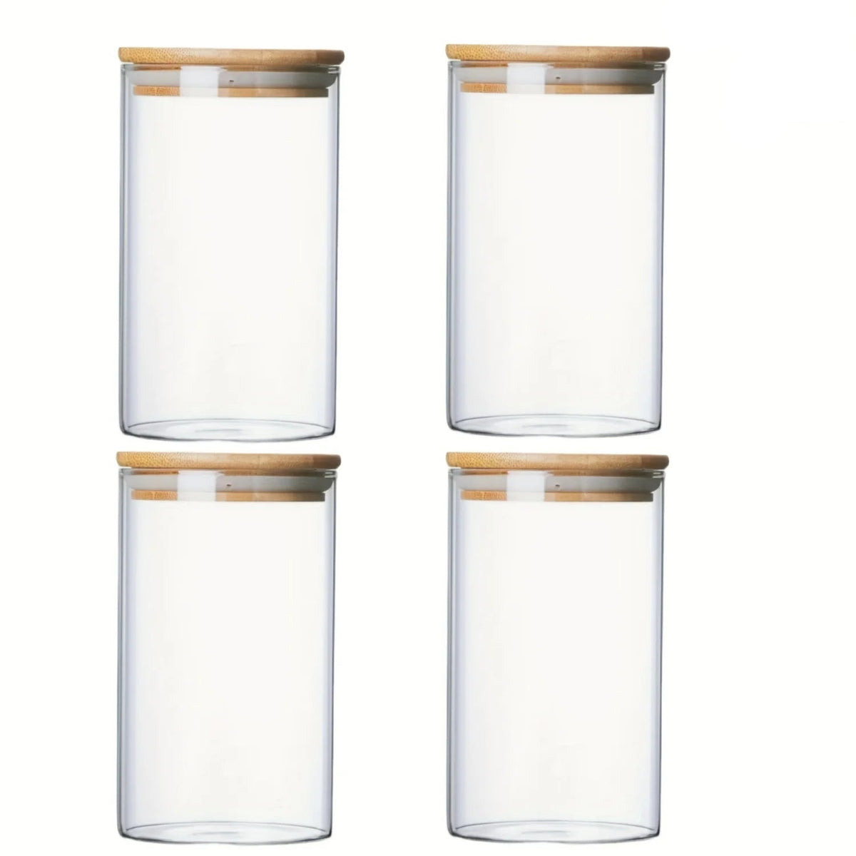 Glass Spice Jar Set (6-Pack)