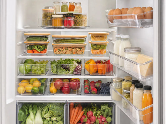 Clear Refrigerator Organizer Bins (Set of 4)