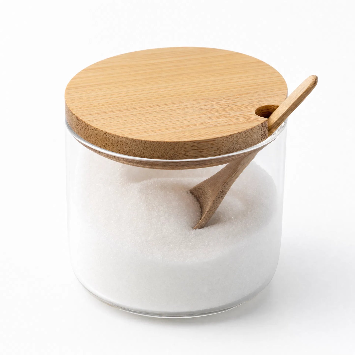 Glass Sugar Container with Spoon
