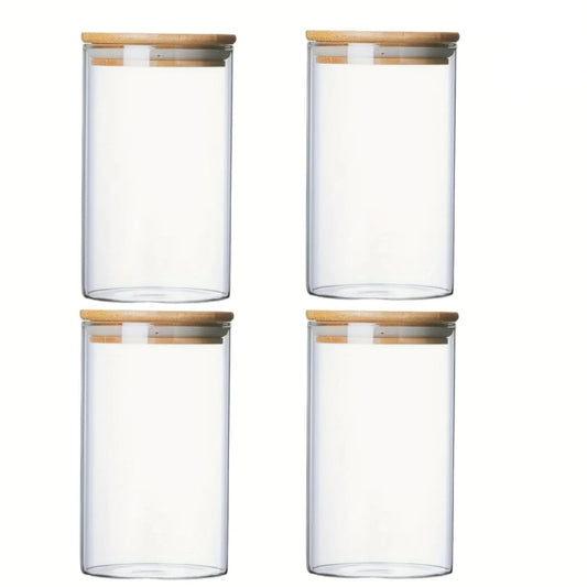 Glass Spice Jar Set (6-Pack)